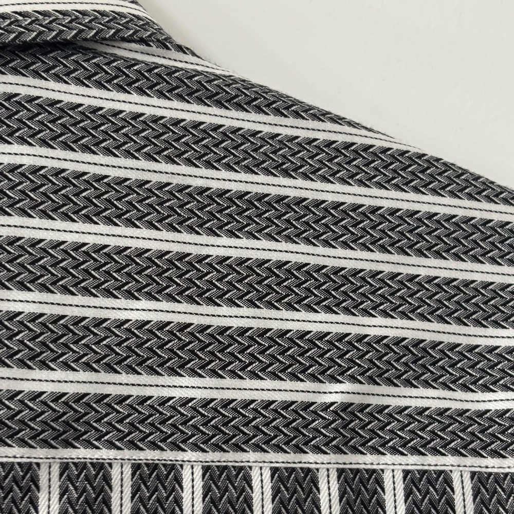 Robert Graham Black and White Striped Button Down Shirt - Picture 9 of 9